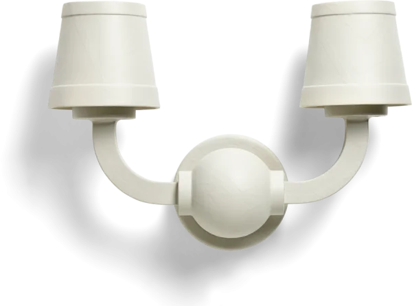 Cream Double Wall Sconce PNG Transparent