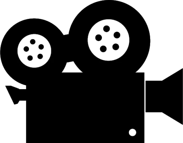 Two Film Reel Icons PNG Transparent Background