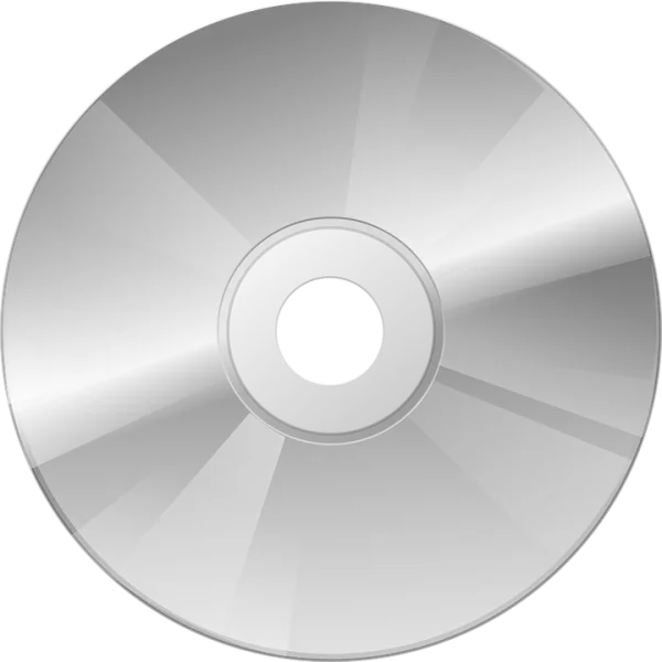Silver Compact Disc PNG Transparent Background