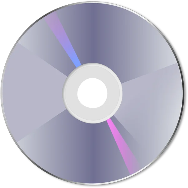 Silver CD Disc PNG Transparent Background