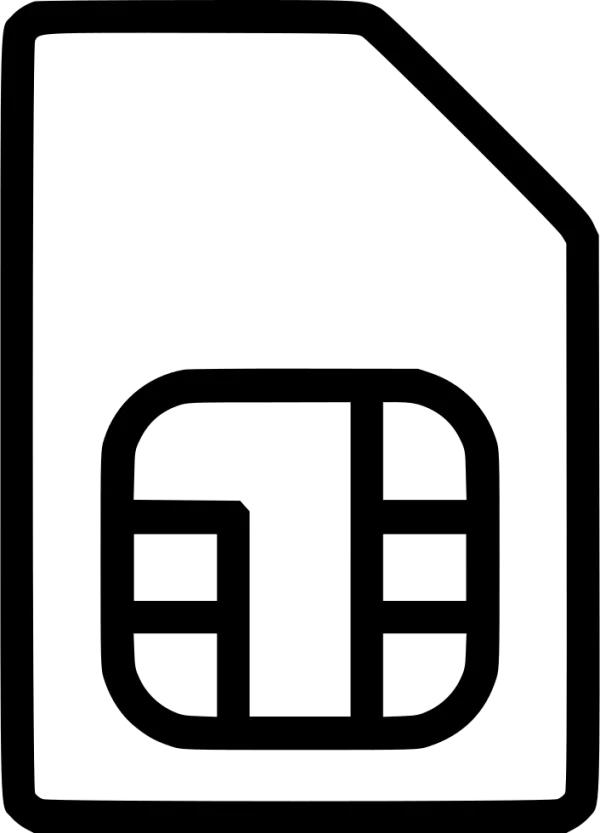SIM Card Outline Icon Transparent PNG