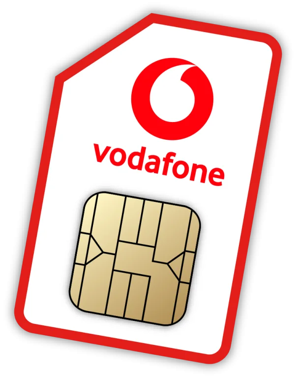 Vodafone SIM Card PNG Transparent Background
