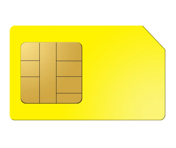 Yellow SIM Card PNG Transparent