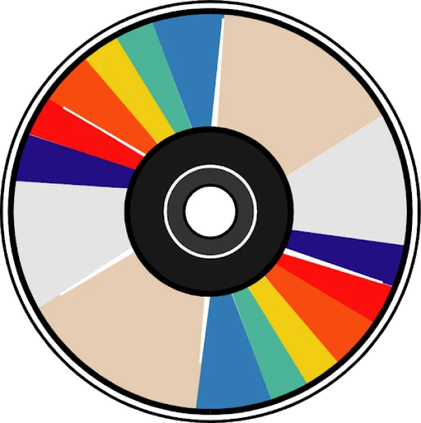 Vibrant Colorful CD Disc Icon Transparent PNG