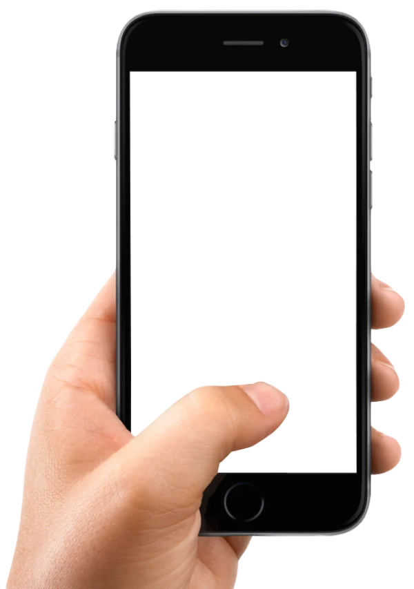 Hand Holding Black Smartphone PNG Transparent