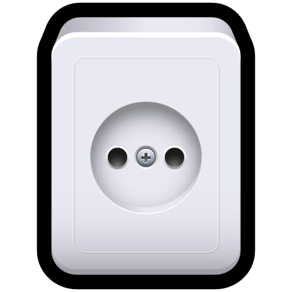 White Electrical Outlet PNG Transparent Background
