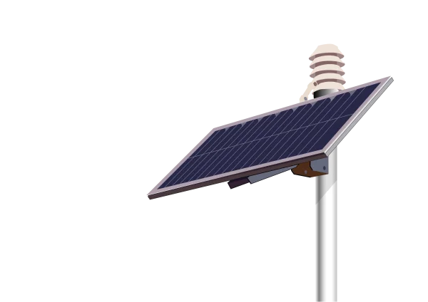 Solar Panel with Weather Sensor PNG Transparent Background