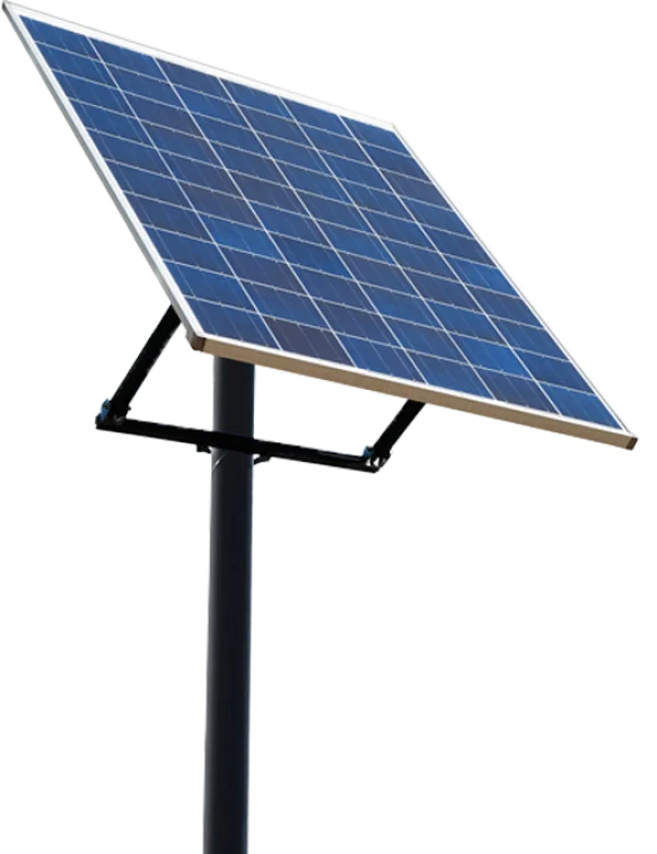 Solar Panel on Pole PNG Transparent Background
