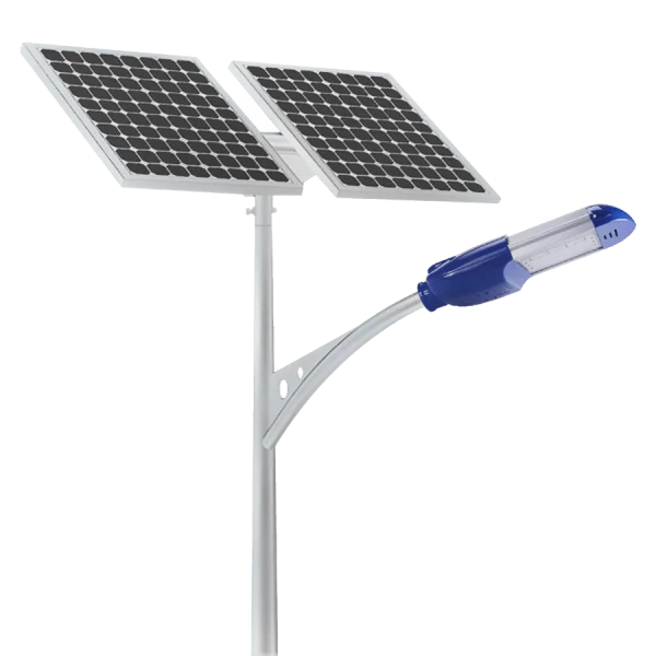 Solar Street Light with Panels PNG Transparent Background