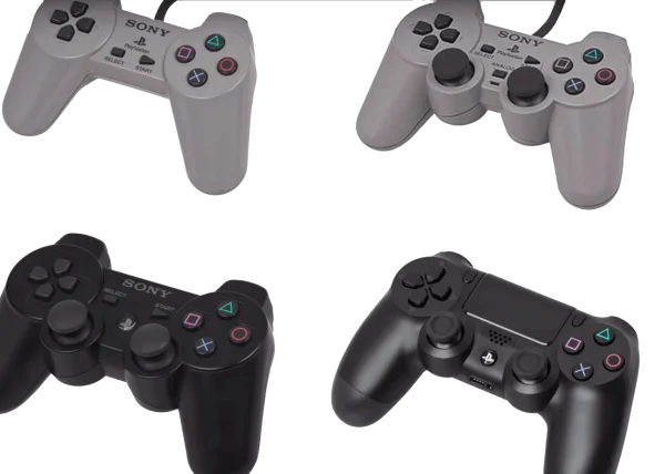 PlayStation Controllers Collection PNG Transparent Background