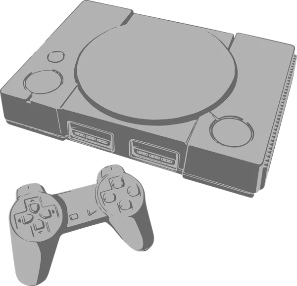 Retro Gaming Console and Controller PNG