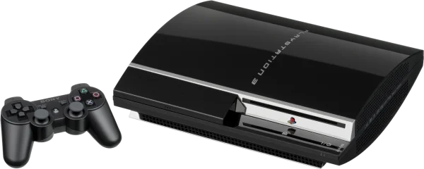 PlayStation 3 Console and Controller PNG Transparent Background