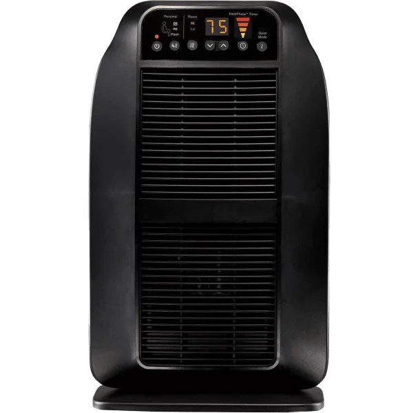 Black Tower Space Heater with Digital Display PNG