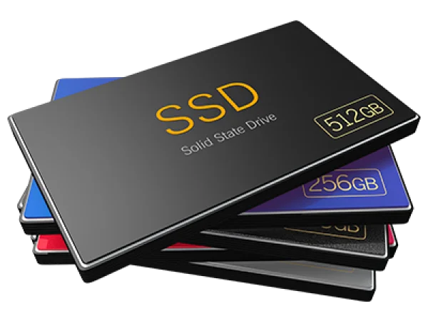 Stack of SSD Solid State Drives PNG Transparent Background