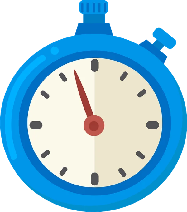 Blue Stopwatch Icon PNG Transparent Background