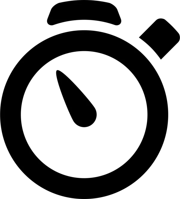 Black Stopwatch Icon Transparent Background