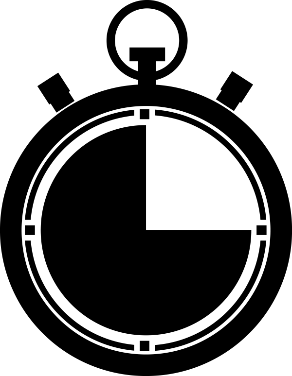 Stopwatch Quarter Time Icon PNG