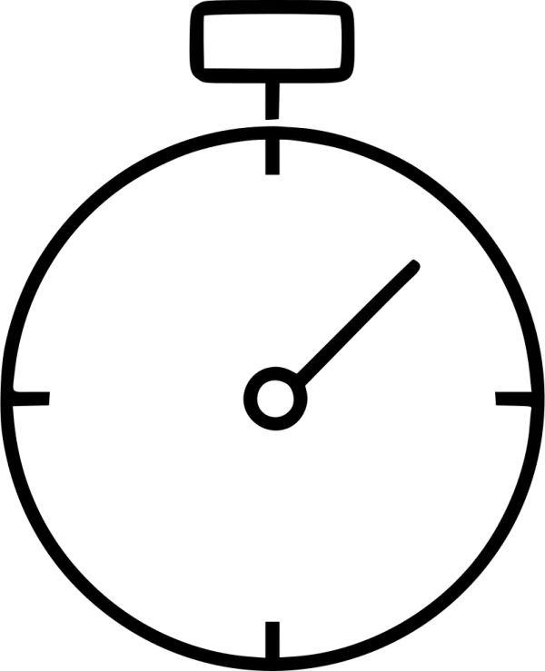 Outline Stopwatch Timer Icon PNG