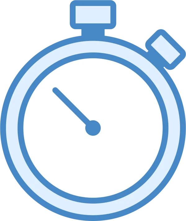 Blue Stopwatch Icon PNG Transparent Background