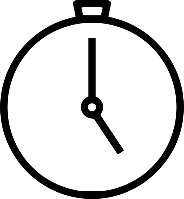 Minimal Clock Icon PNG Transparent Background
