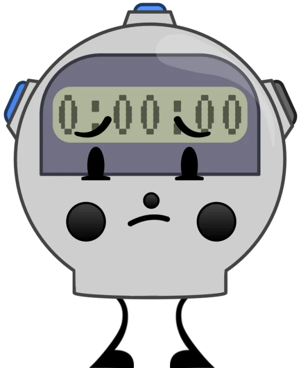Cartoon Stopwatch with Face PNG