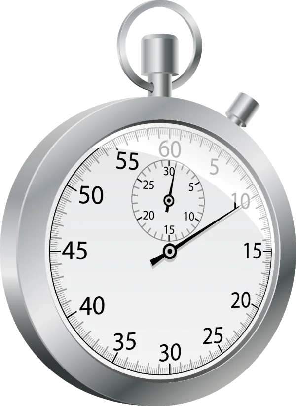 Silver Stopwatch PNG Transparent Background