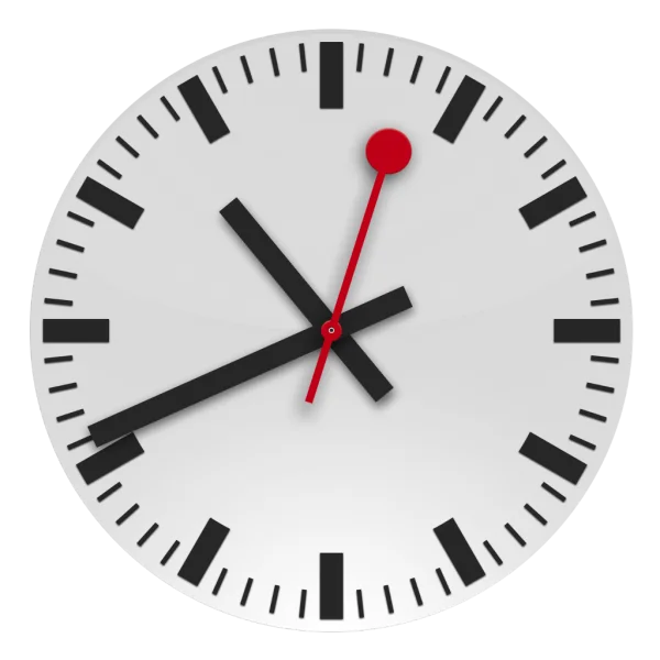 Minimalist Clock Face PNG Transparent Background