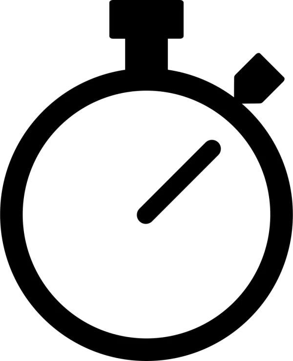 Black Outline Stopwatch Icon PNG