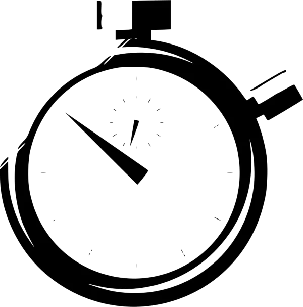 Black Stylized Stopwatch Icon PNG