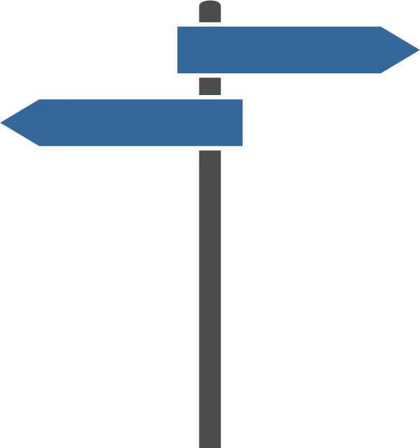 Directional Signpost PNG Transparent Background