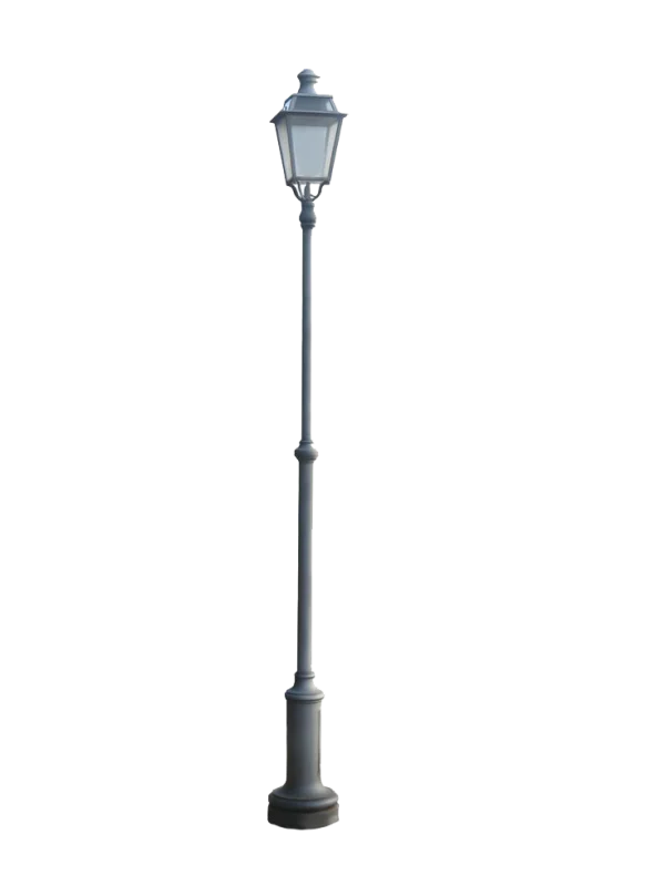 Classic Grey Street Lamp PNG Transparent Background