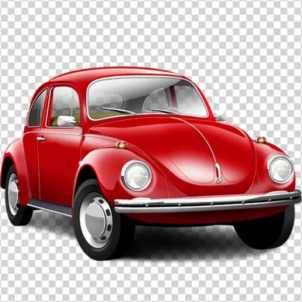 Red Classic Volkswagen Beetle Car PNG
