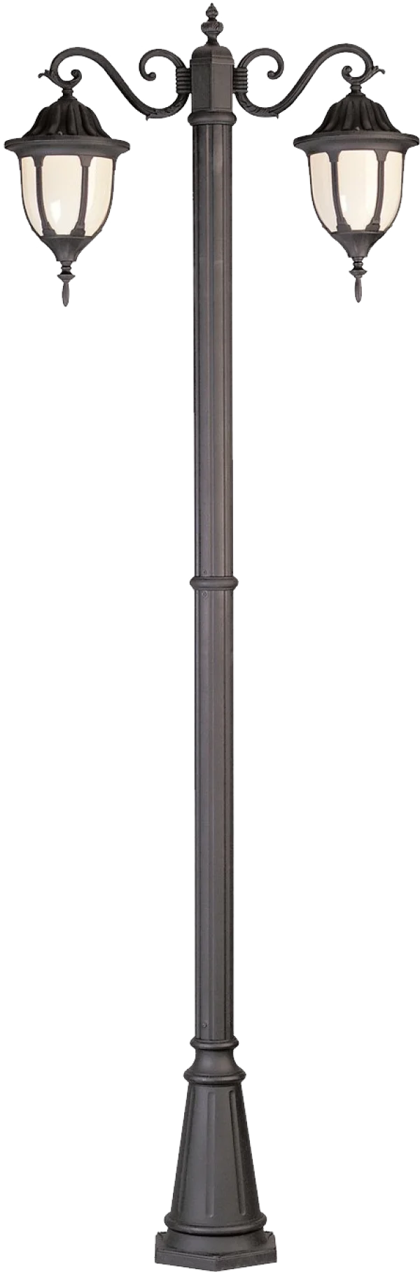 Ornate Double Street Lamp PNG Transparent Background