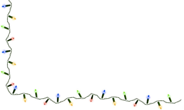 Colorful Christmas String Lights Transparent PNG