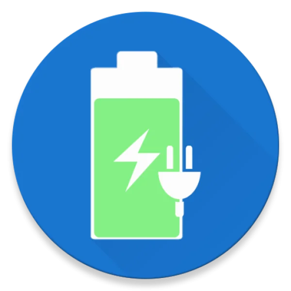 Battery Charging Blue Circle Icon PNG Transparent Background
