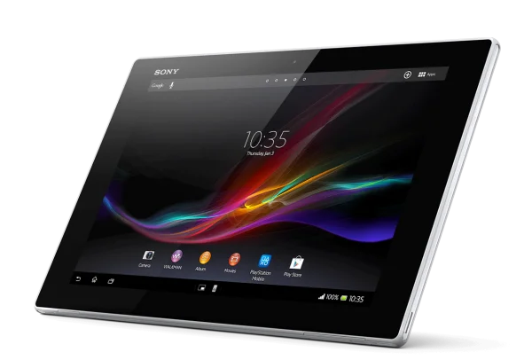 White Sony Tablet PNG Transparent Background