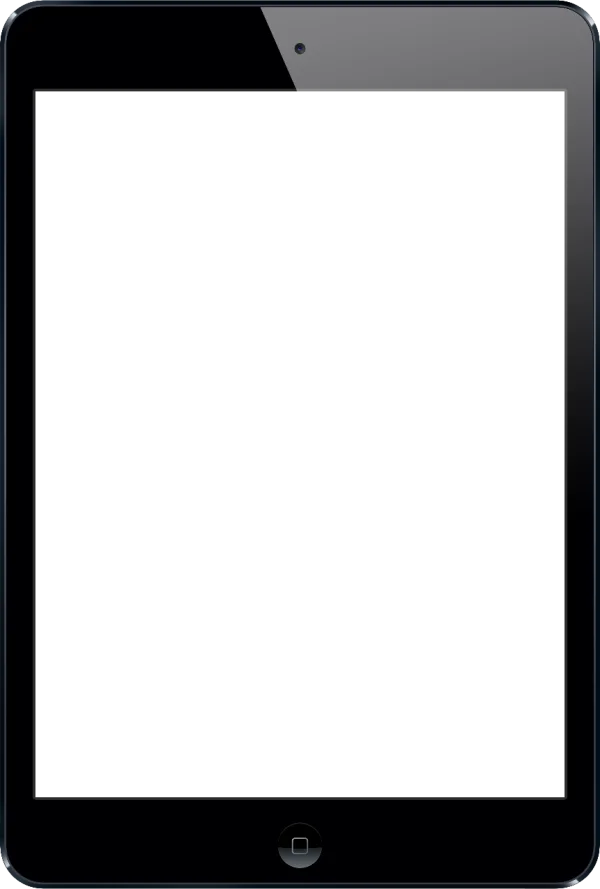 Black Tablet Device PNG Transparent Background