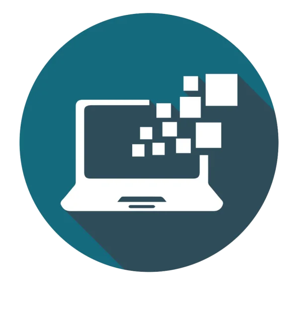 Laptop Data Processing Icon PNG Transparent Background