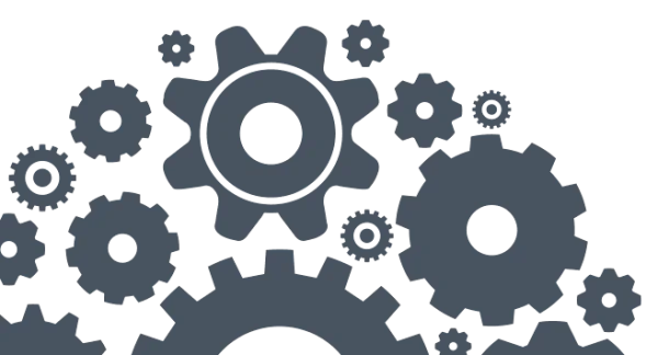 Interlocking Gears Design PNG Transparent Background