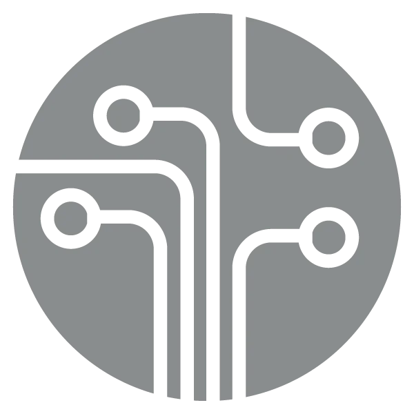 Circuit Board Icon Grey Circle PNG