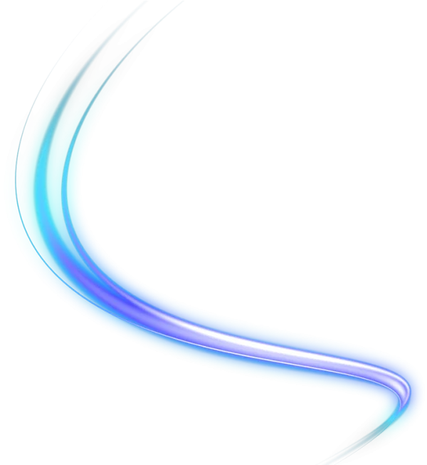 Curved Blue Light Streak PNG Transparent