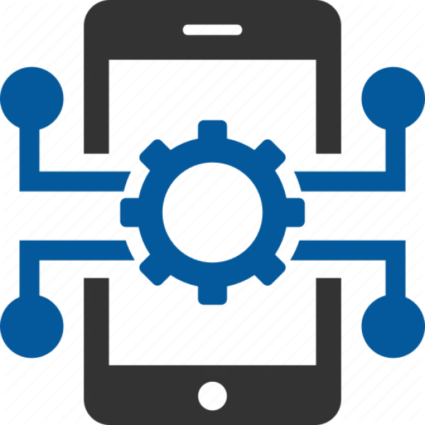 Mobile App Development Settings Icon PNG Transparent Background