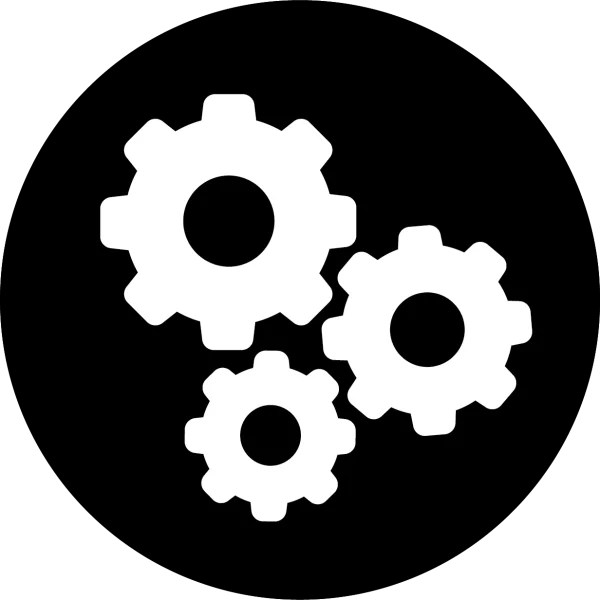 Three Gears Icon PNG Transparent Background