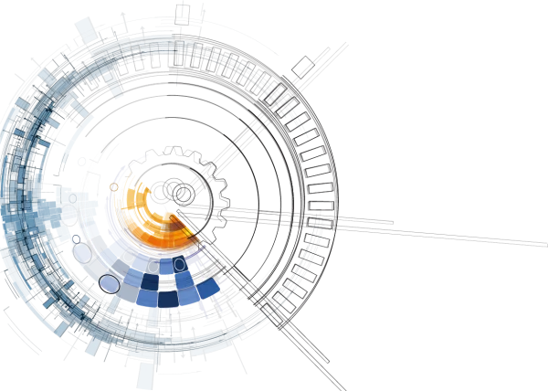 Abstract Futuristic Tech Circle Design PNG