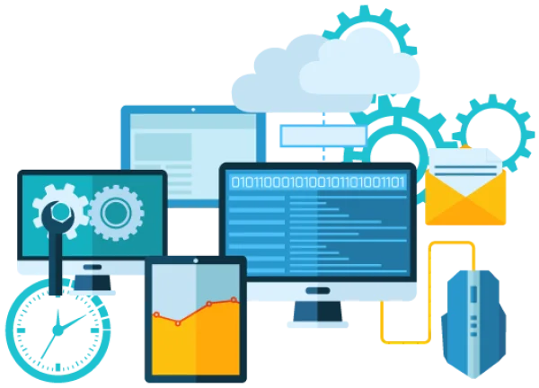 IT and Cloud Computing Concept PNG Transparent Background