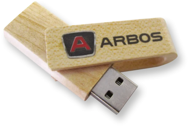 Wooden USB Flash Drive PNG Transparent Background