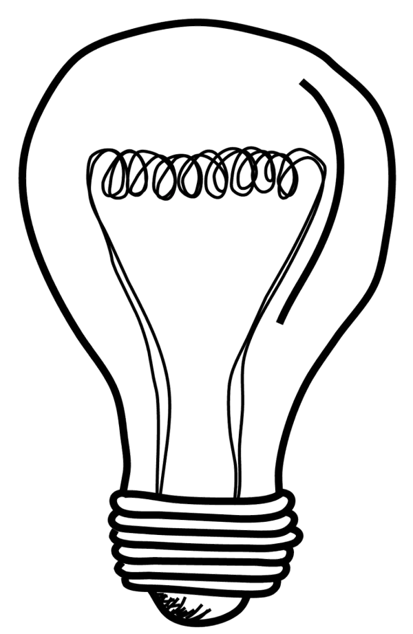 Lightbulb Outline PNG Transparent Background
