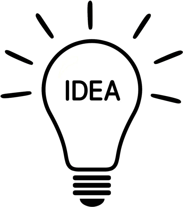 Lightbulb Idea Icon PNG Transparent Background