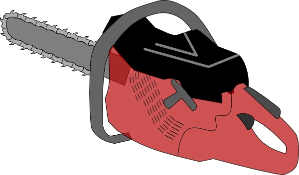 Red Chainsaw PNG Transparent Background