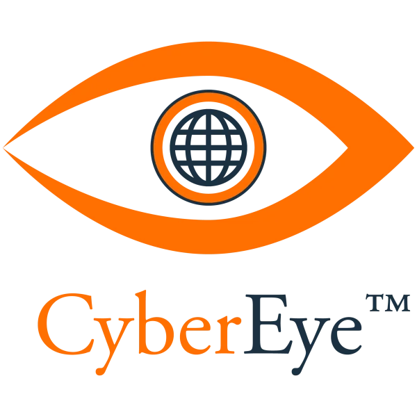 CyberEye Logo with Global Eye Icon PNG Transparent Background